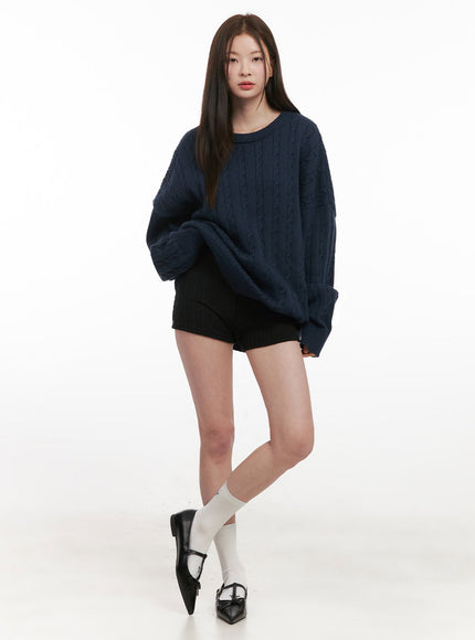 Cable Knit Oversized Sweater IF505