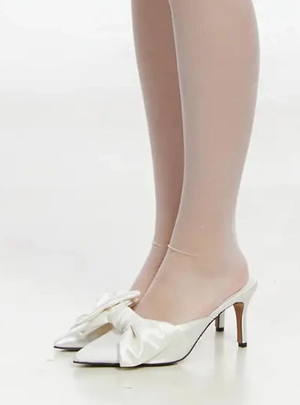 Big Bow Mule Stiletto Pumps IM506