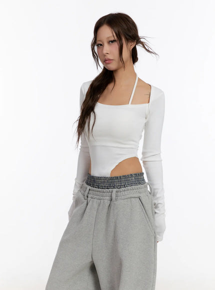 halter-neck-long-sleeve-bodysuit-cn527