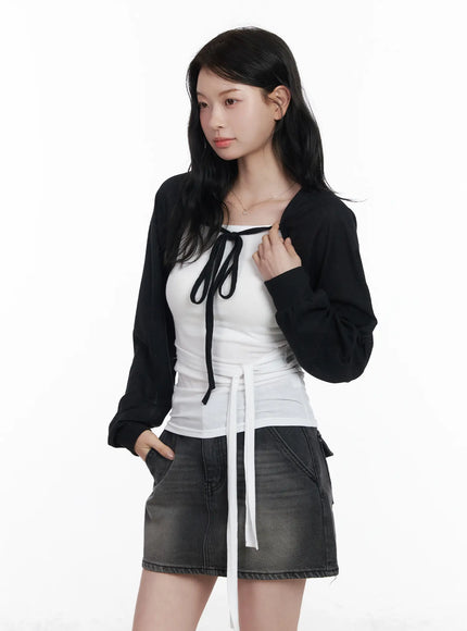 Chic Knit Ribbon Cardigan CA510