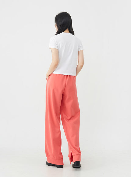 Colorful Slit Sweat Pants OU6