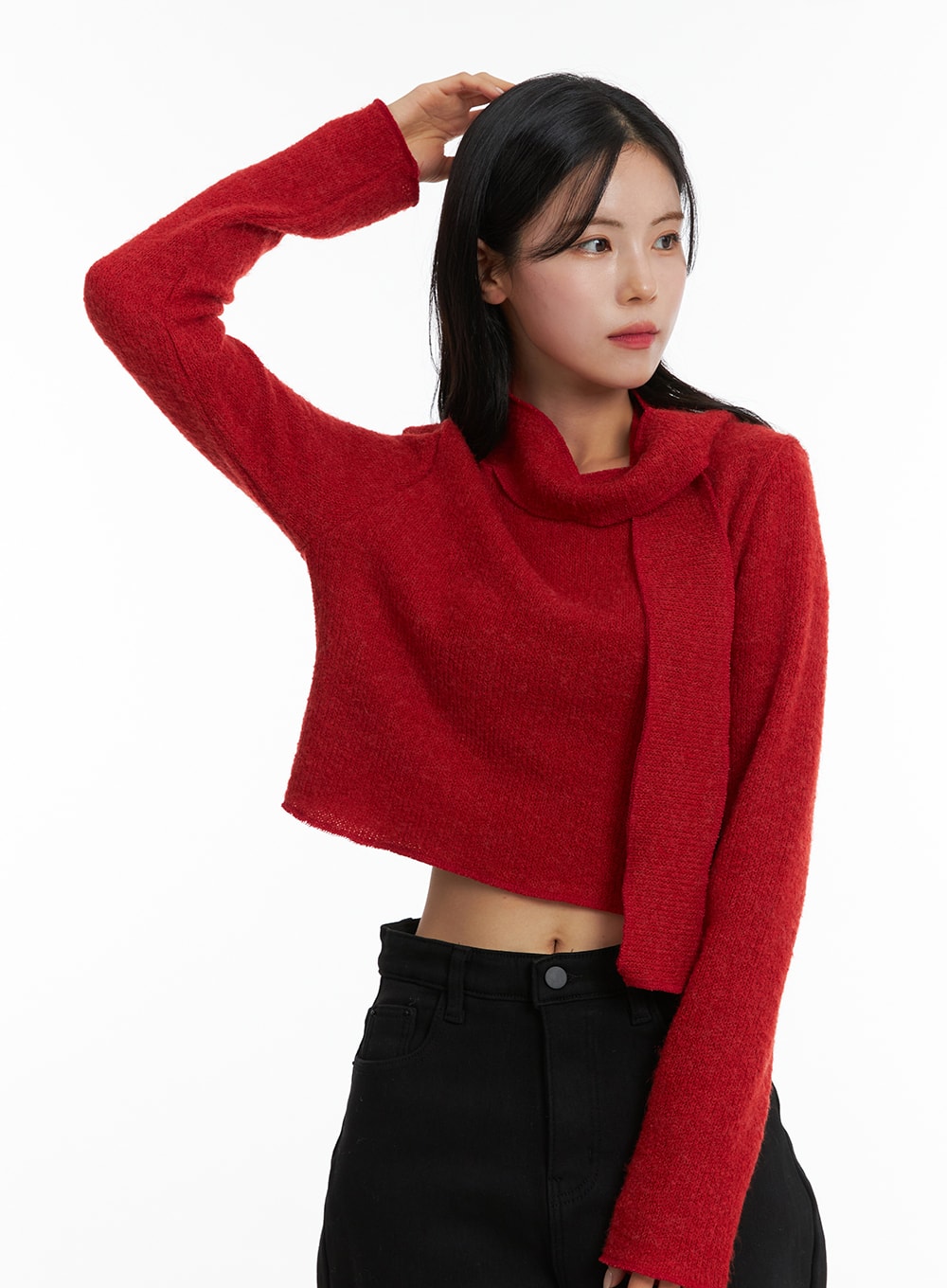 round-neck-crop-sweater-with-scarf-od307