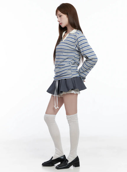 striped-v-neck-collar-polo-shirt-cg529