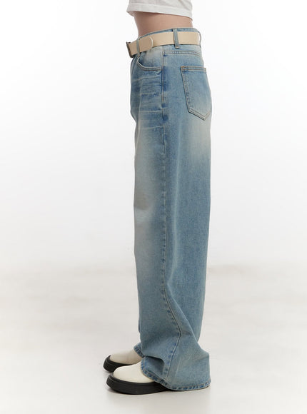 Angelina Washed Wide-Leg Jeans CF527