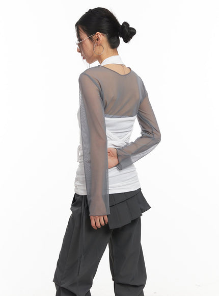 Halter-Neck Wrap Tank Top CM503
