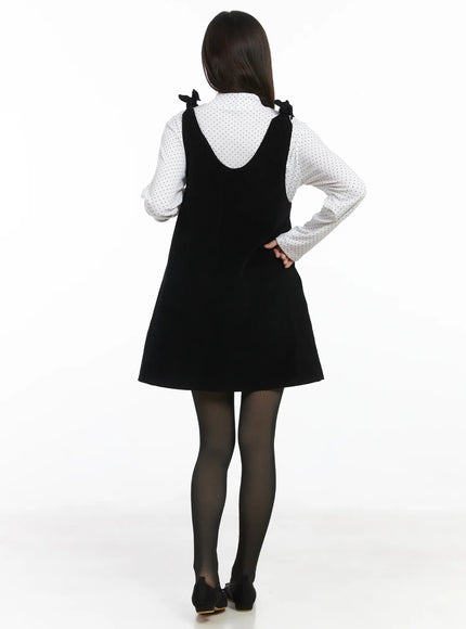 velvet-bow-detail-mini-dress-cj506