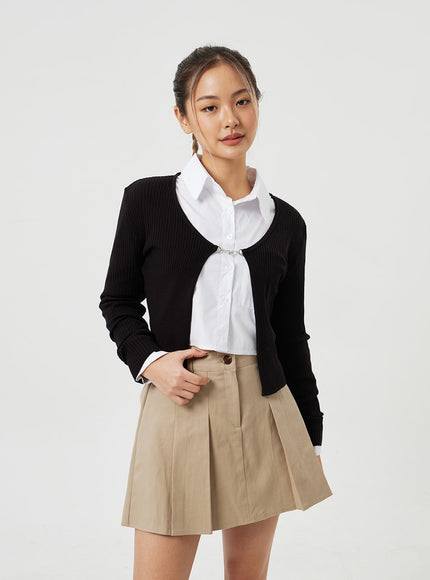 Ribbed Knit Cardigan CM303