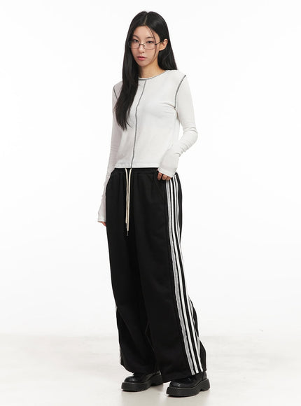 lace-trim-striped-sweatpants-cm504