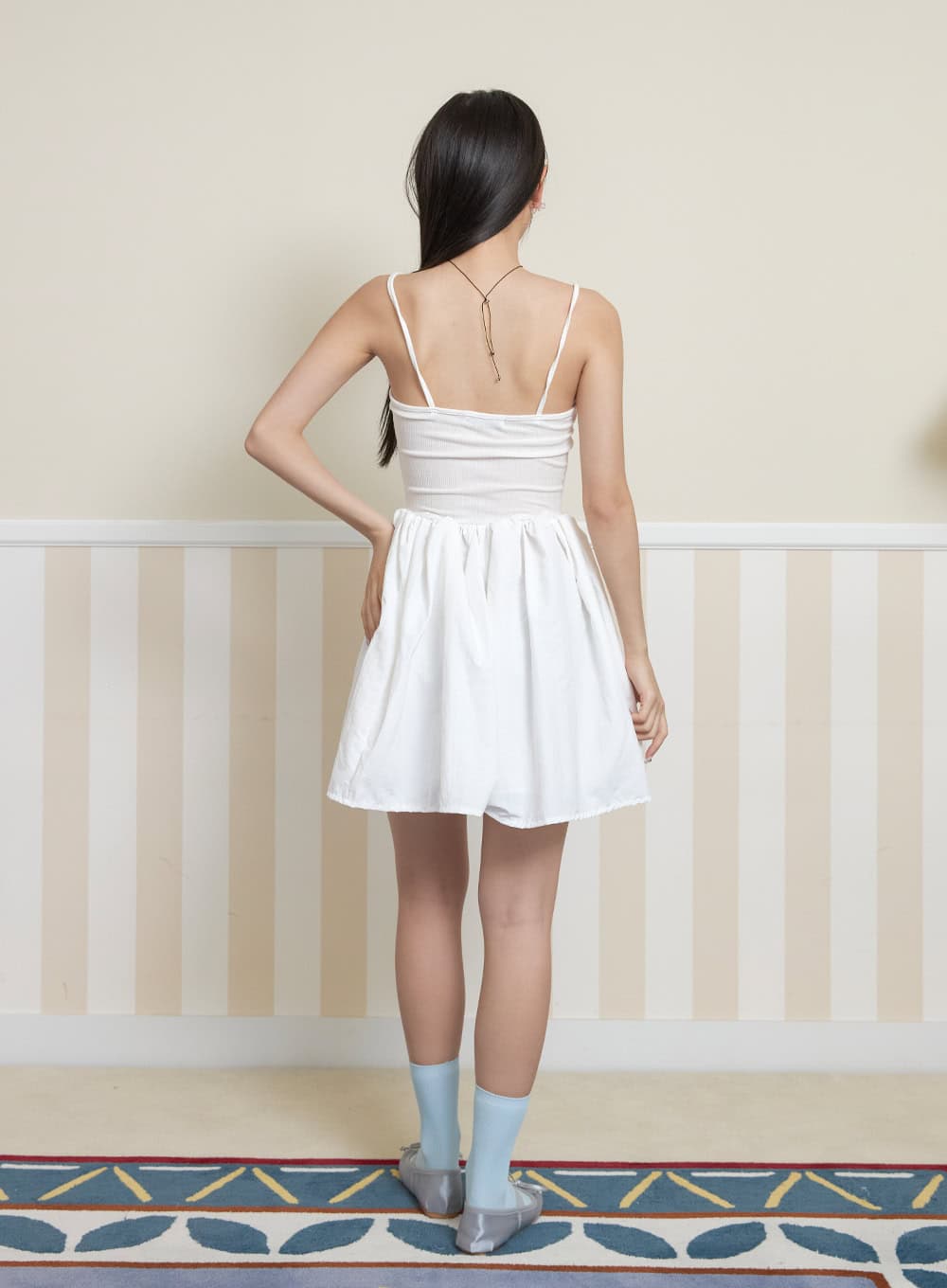 cotton-flare-ribbon-mini-dress-oy427