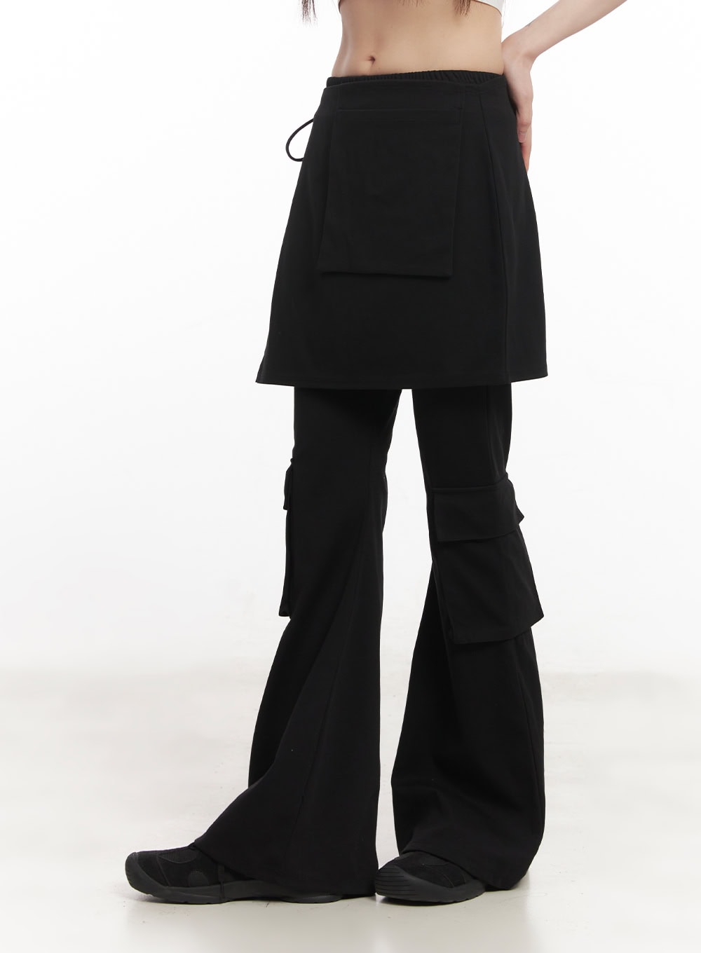 slim-fit-flared-pants-wrap-skirt-set-cm520