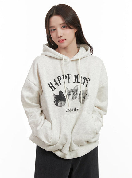 Casual Oversized Cat Hoodie IJ510