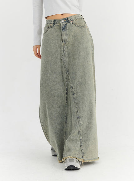 raw-hem-maxi-denim-skirt-cn303