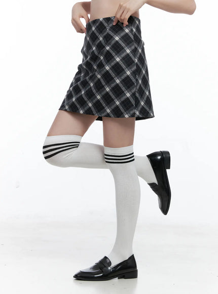 plaid-a-line-mini-skirt-co506