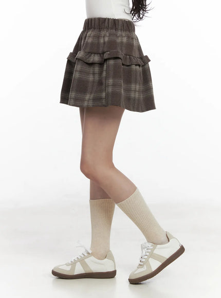 ruffled-plaid-mini-skirt-cn527