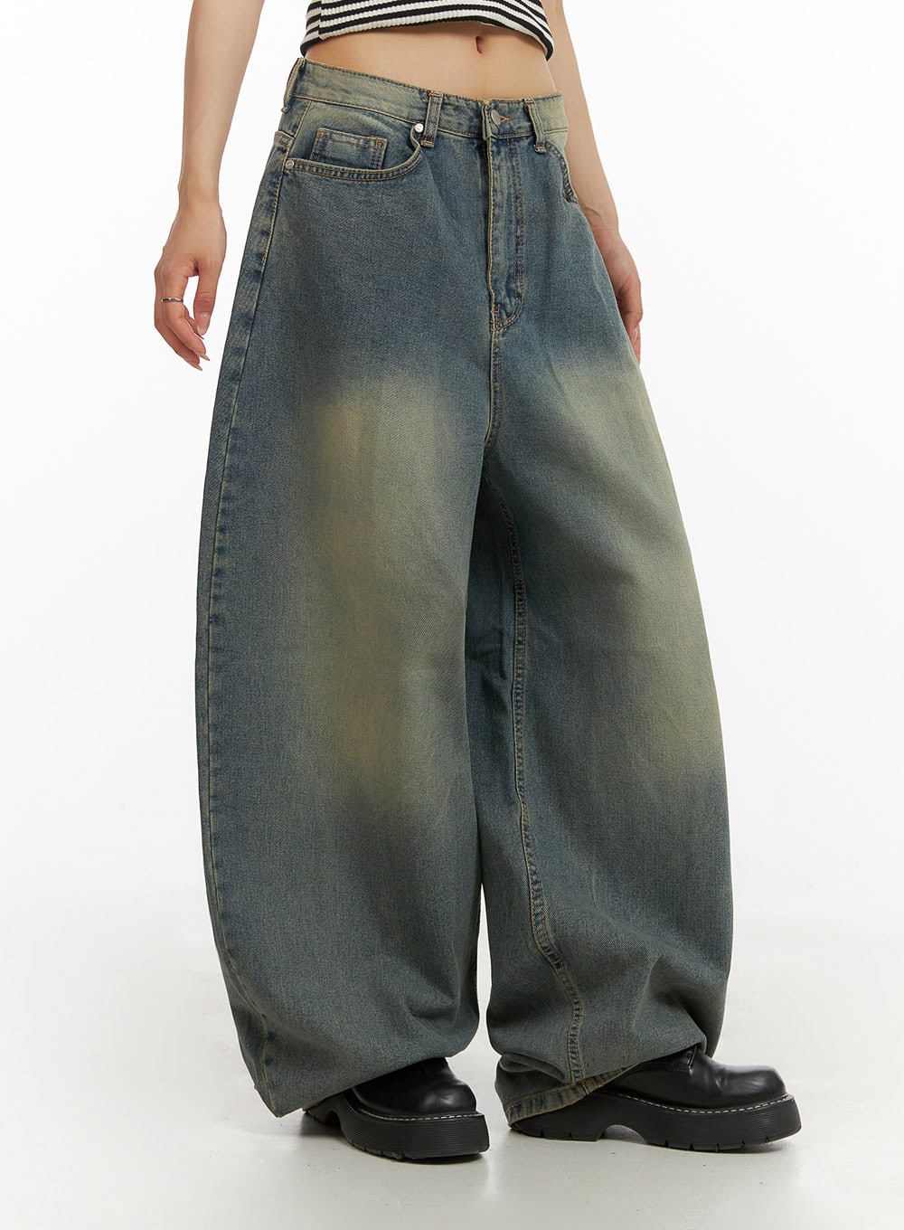 CTHY　DOCKING VINTAGE WIDE BAGGY PANTS 1 DOCKING VINTAGE WIDE BAGGY PANTS | CTHY