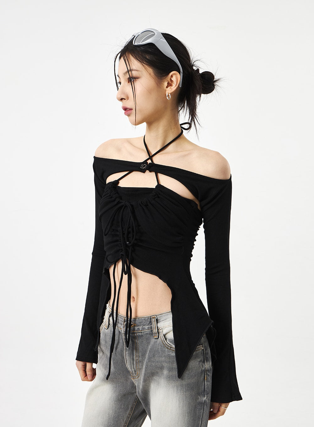 Strap Top And Bolero Set CA310