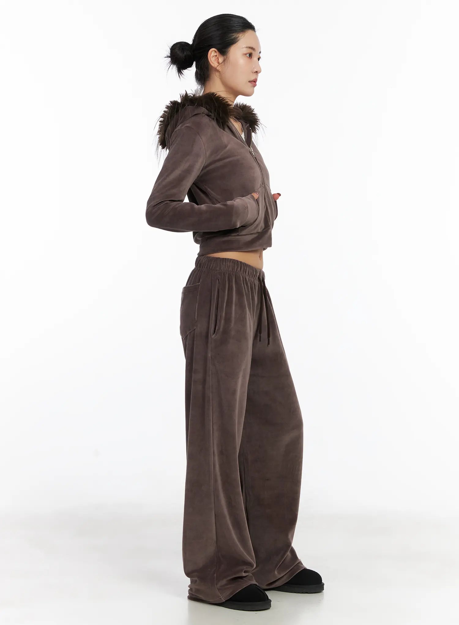 Wide Leg Velvet Track Pants CD508