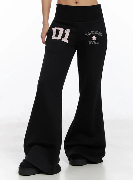 Graphic Bootcut Pants IN528