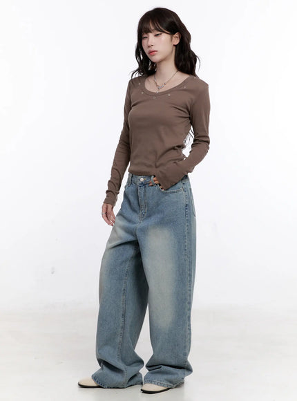 ribbed-u-neck-eyelet-long-sleeve-top-cs530