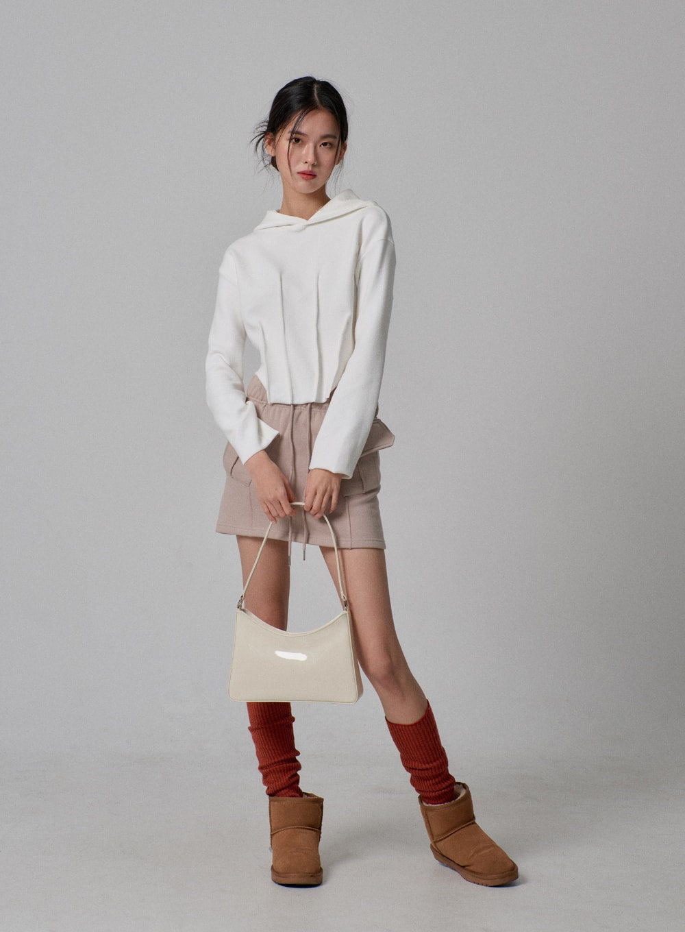 Stitch Cropped Hoodie IJ313