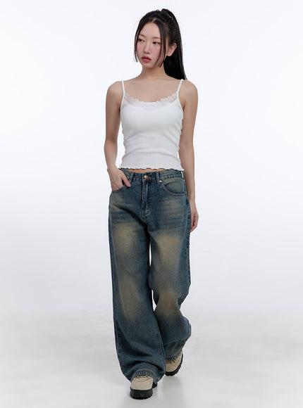 Juliana Washed Wide-Leg Jeans CJ509