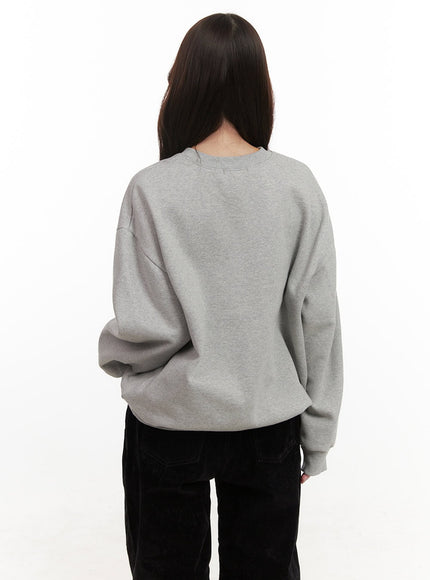 Relaxed-Fit Embroidery Detail Crew Neck CJ515