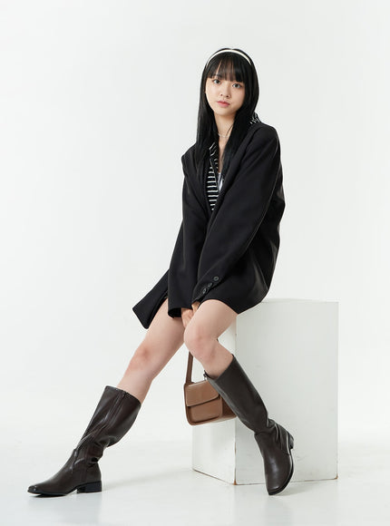 Oversized Fit Basic Blazer OG24