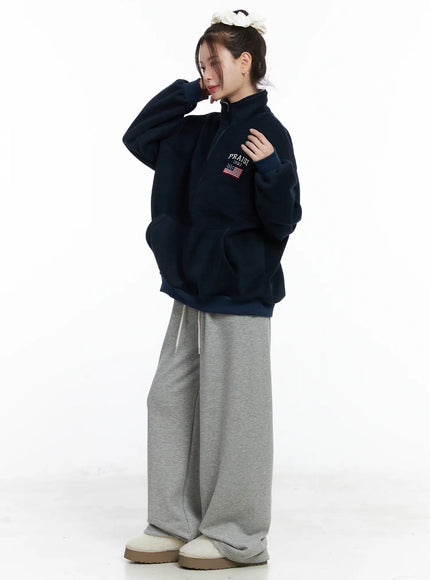 Warm Fleece Wide Sweatpants CN518