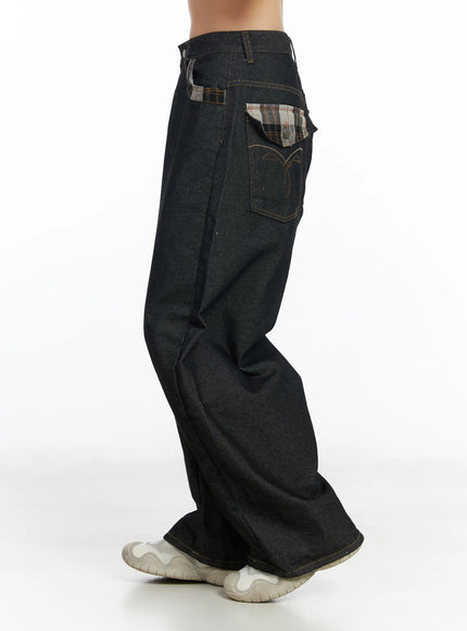 nora-plaid-accent-wide-leg-jeans-cf506-1