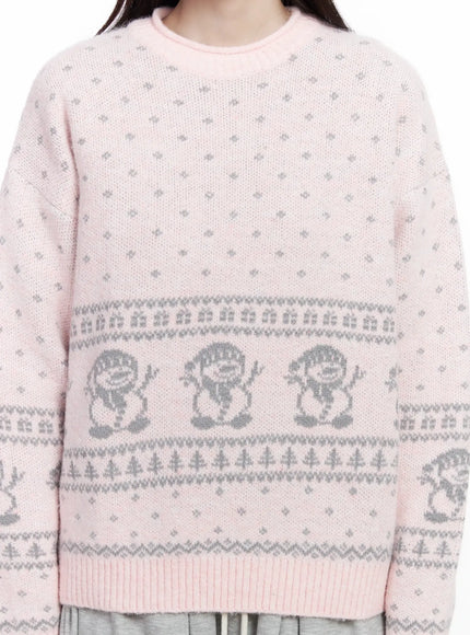 Oversized Graphic Sweater IJ529