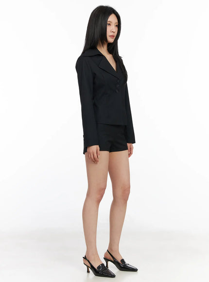 Striped Tailored Mini Shorts CM517