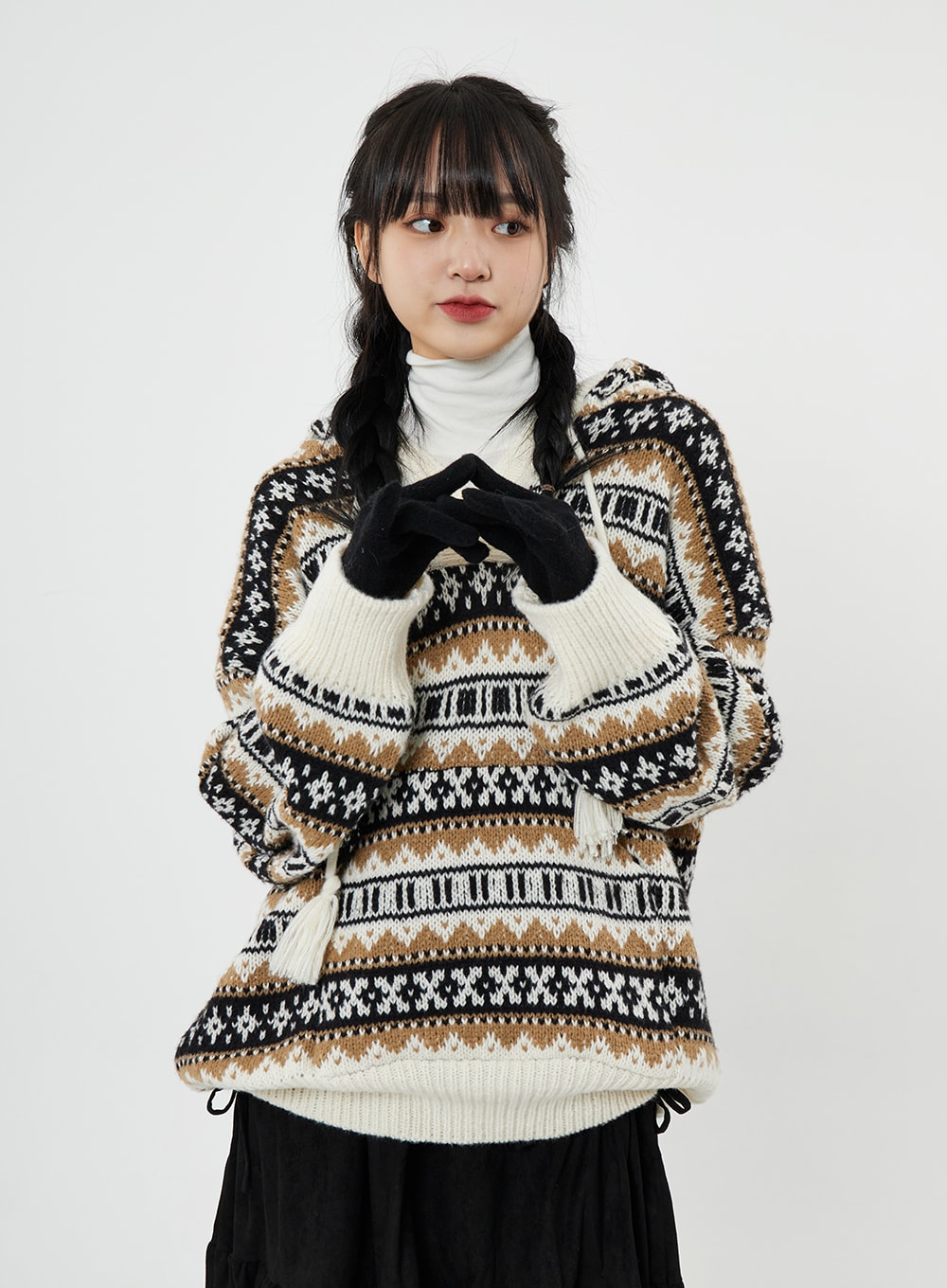 Long Hooded Knit BN01