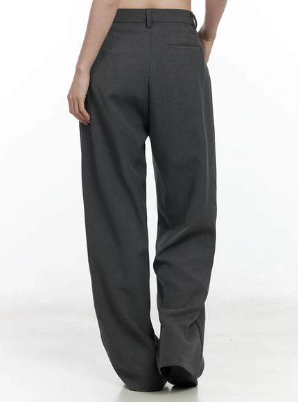 Straight Fit Wide Slacks IF525
