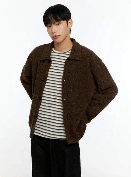 mens-simple-wool-collar-cardigan-in525