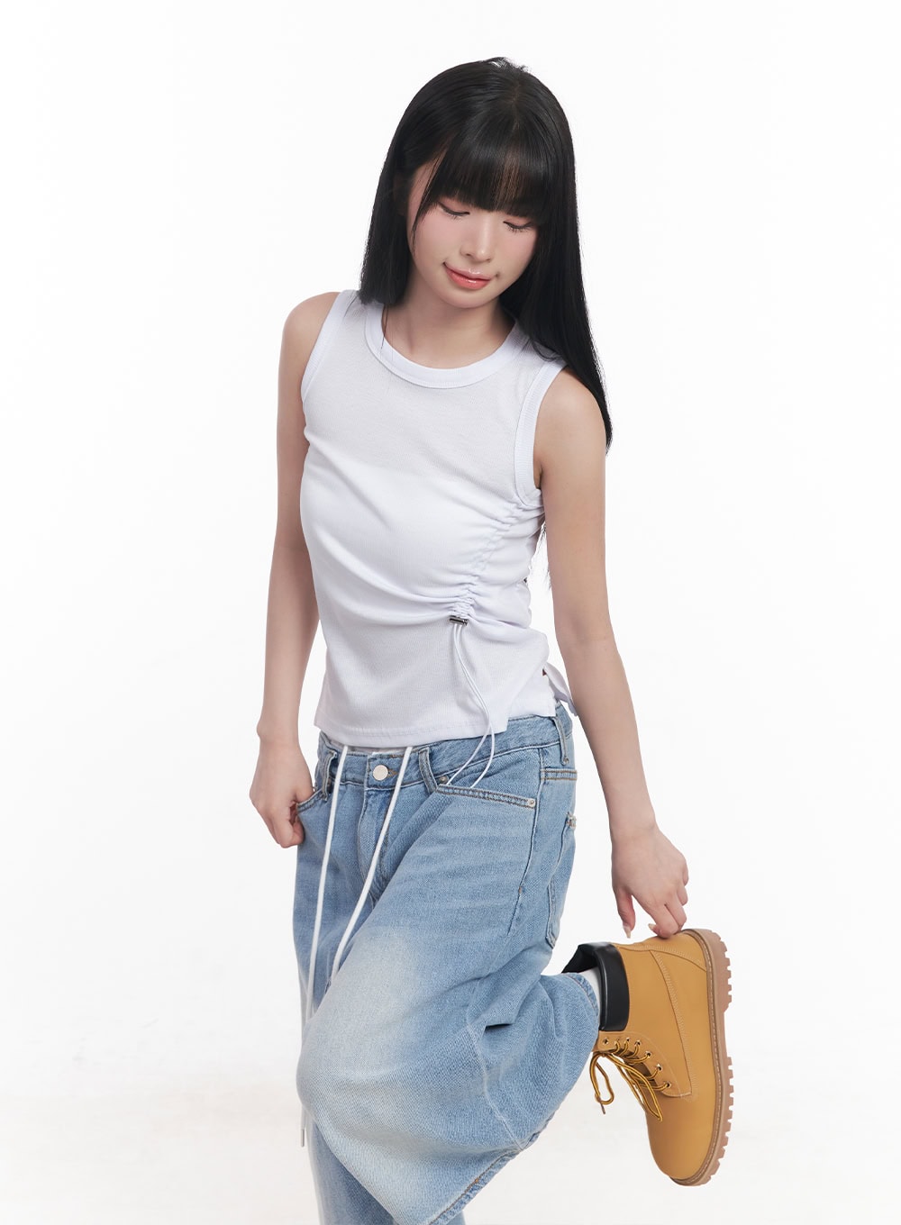 shirred-crop-tank-top-cy527