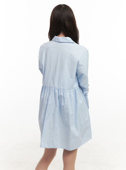 A-Line Shirt Collar Dress CJ515