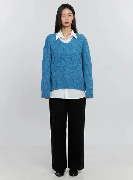 cable-knit-v-neck-sweater-is516