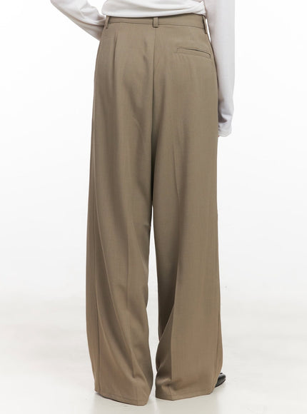 Pintuck Relaxed-Fit Slacks CJ528