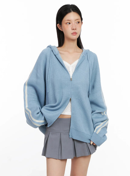 striped-sleeve-casual-hoodie-is515