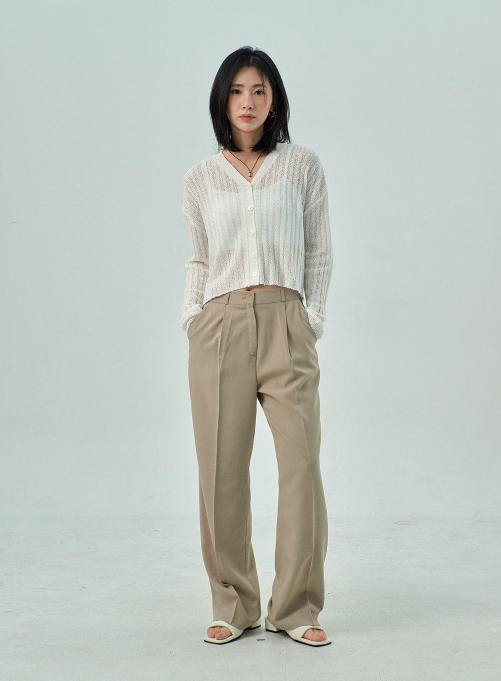 Wide Basic Tailored Pants OY310