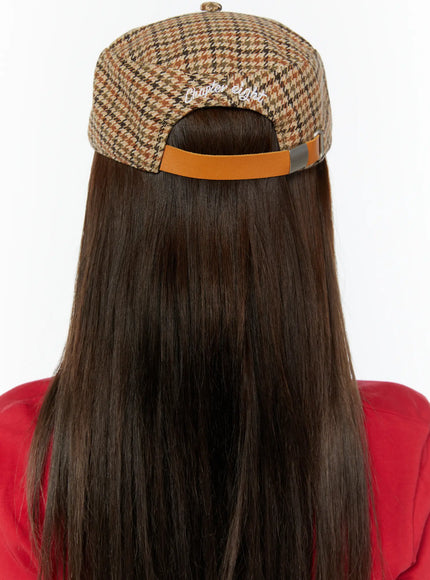 plaid-initial-flap-cap-cy519