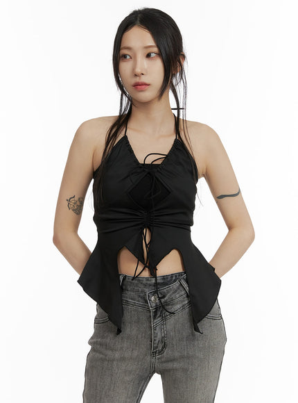 dark-grunge-shirred-ruffle-halter-top-cf428