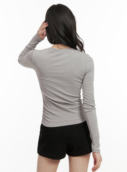 shirred-slim-fit-long-sleeve-top-cj506