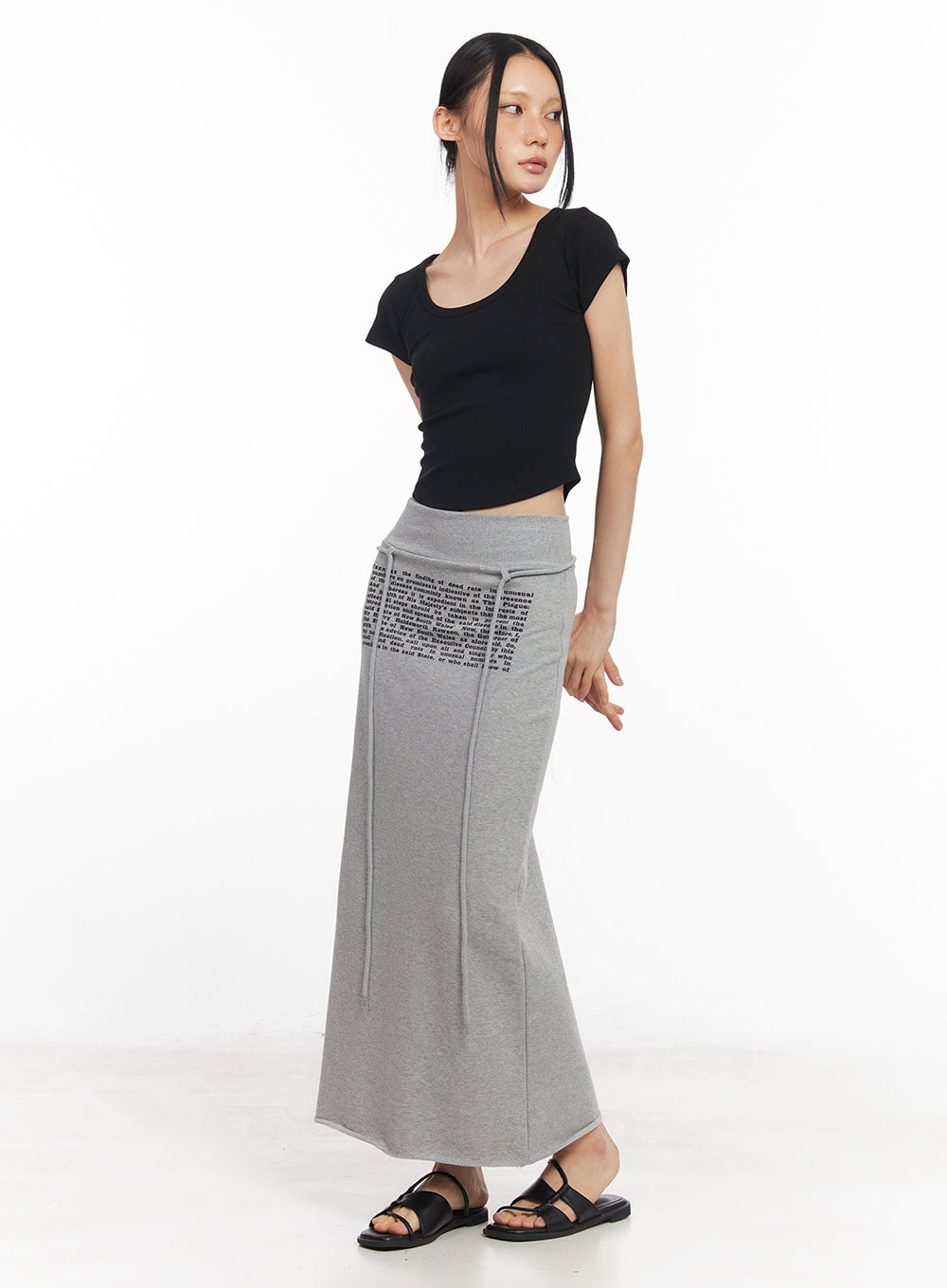 drawstring-script-maxi-sweatskirt-cy528
