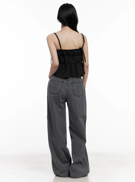 ribbon-strap-ruffle-scrunch-tank-cl516