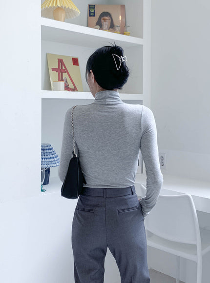 Turtleneck Warmer Crop Top CN08