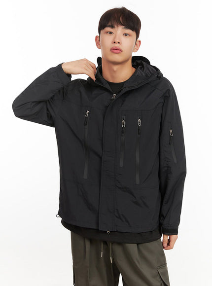 Men's Oversized Zip-Up Windbreaker Jacket IF521