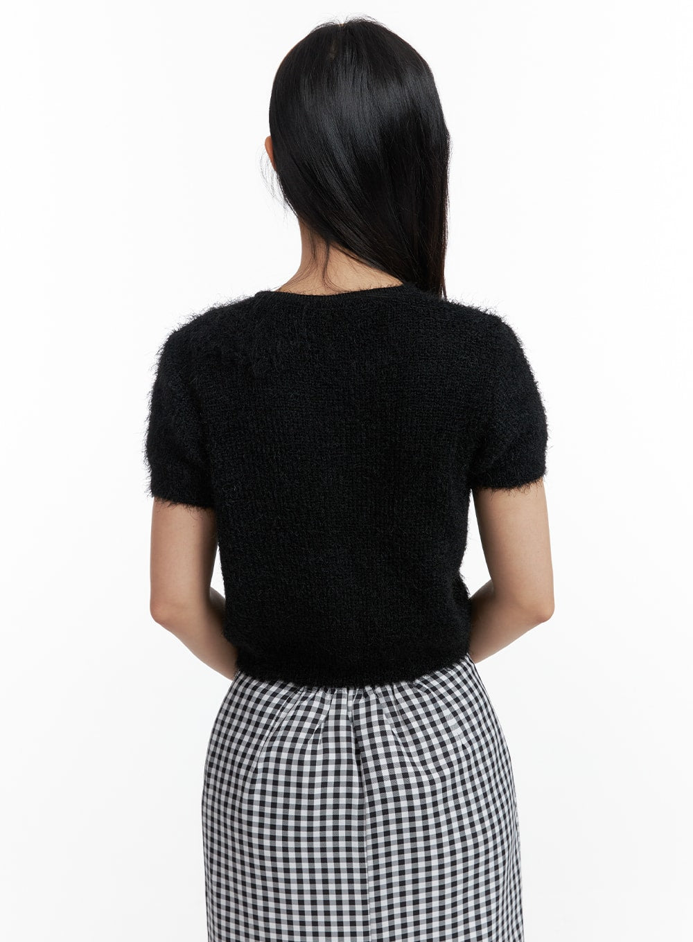 fuzzy-v-neck-button-short-sleeve-sweater-of416