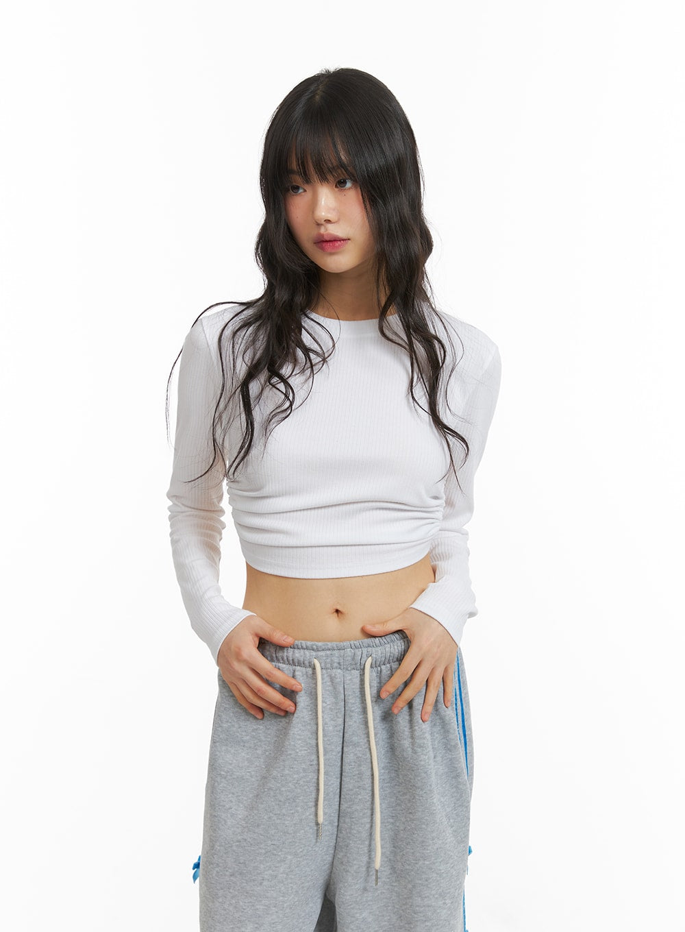 round-neck-glitter-backless-long-sleeve-cj412