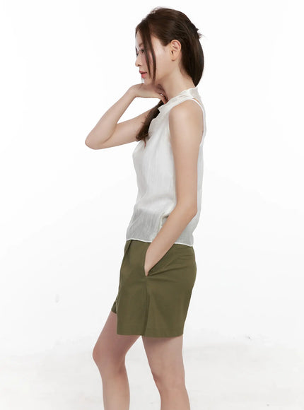 draped-button-sleeveless-blouse-cl523